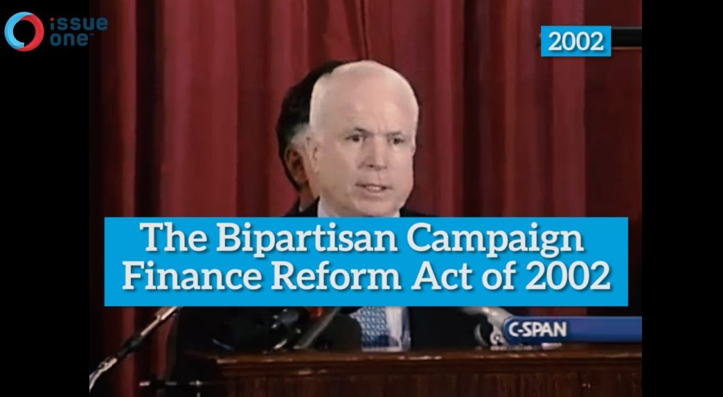  (Video still from Issue One's Bipartisan Campaign Reform Act (BCRA) video)