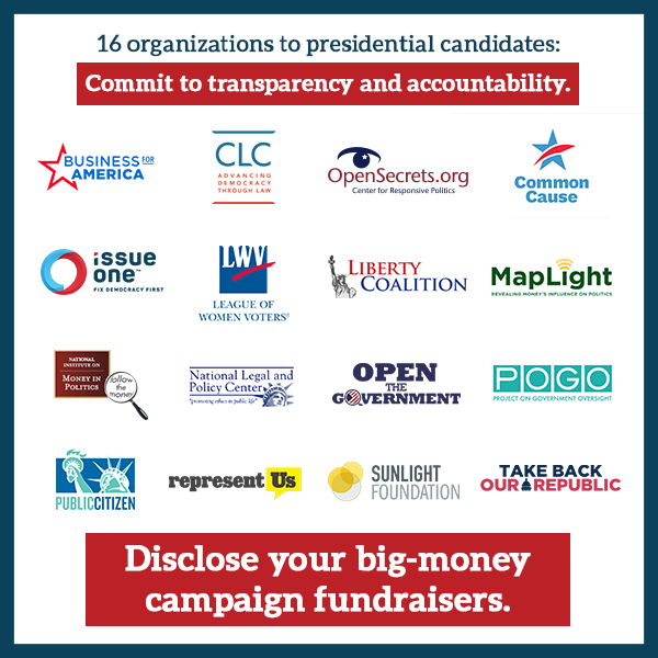  (Cross-partisan groups call on campaigns to disclose bundlers.)