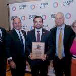 Rep. Mike Gallagher (R-WI) receives Issue One's Teddy Roosevelt Courage Award.